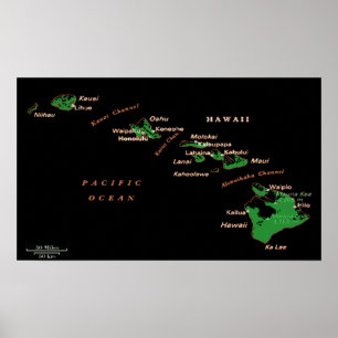 Hawaiianska öar Poster