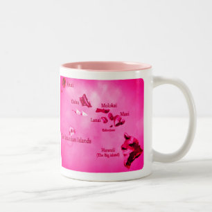 Hawaiianska öarna Karta 2-tonkaffe Mugg
