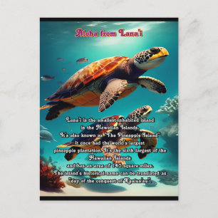 Hawaiianska öarna Lanai Aloha Vykort