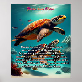 Hawaiianska öarna Oahu Aloha Poster