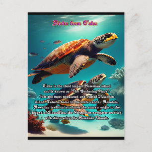 Hawaiianska öarna Oahu Aloha Vykort