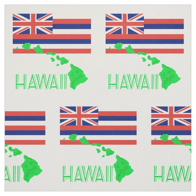 Hawaiianska öarna och Flagga Tyg (Provkarta)