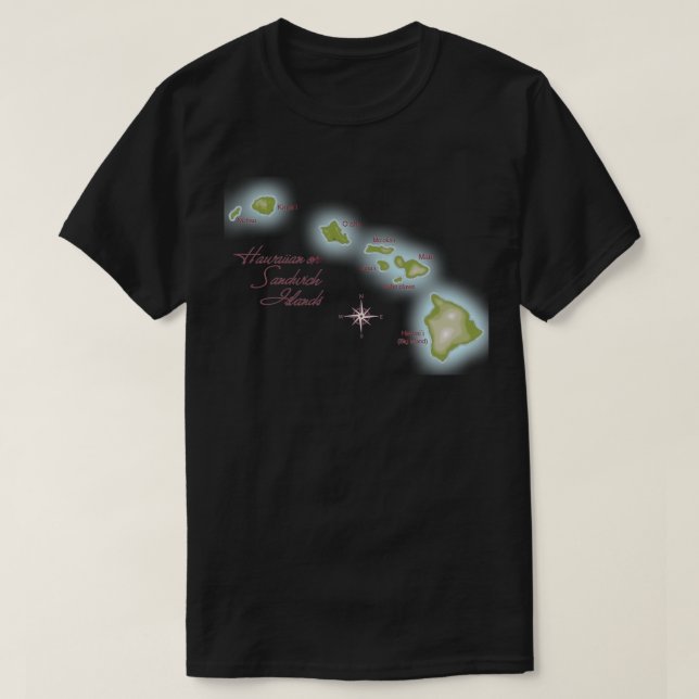 Hawaiianska öarna t shirt (Design framsida)