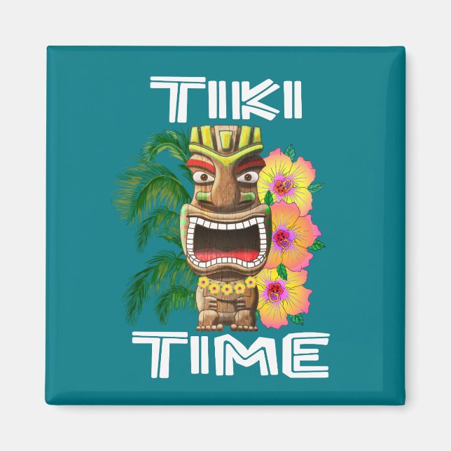 Hawaiianska öarna Tiki Statue Magnet (Framsidan)