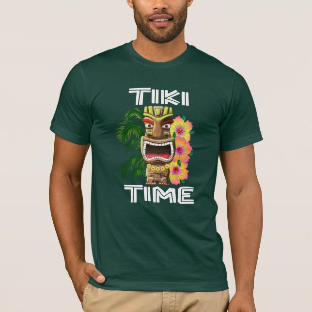 Hawaiianska öarna Tiki Statue T Shirt (Framsida)