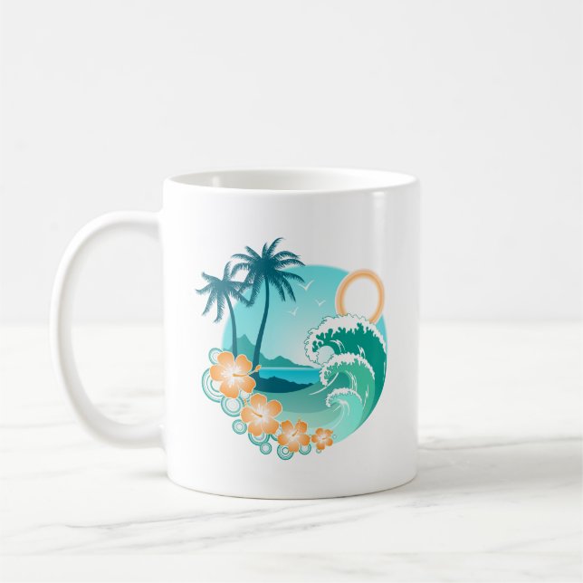 Hawaiianska ön 1 kaffemugg (Vänster)