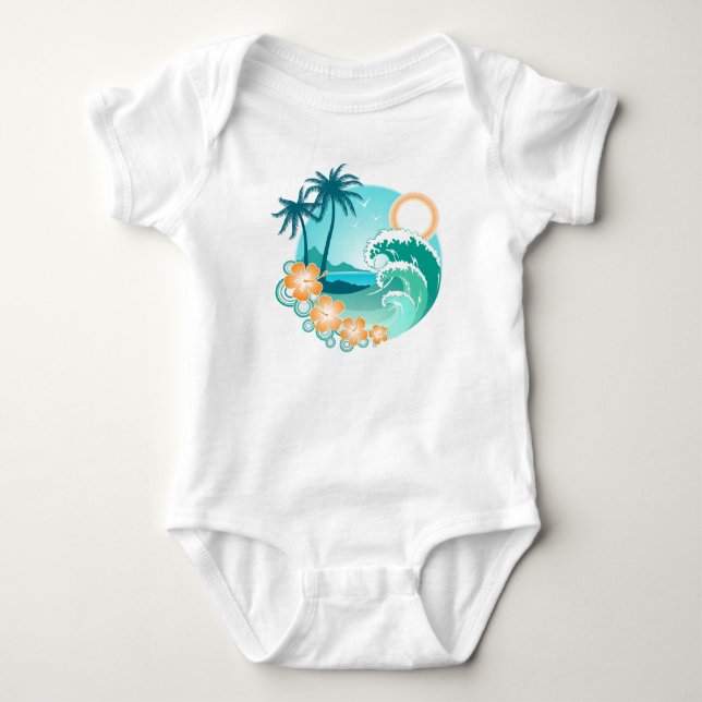 Hawaiianska ön 1 t-shirt (Framsida)