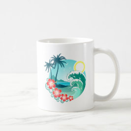 Hawaiianska ön 2 kaffemugg