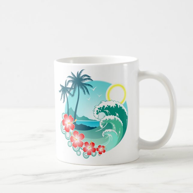 Hawaiianska ön 2 kaffemugg (Höger)