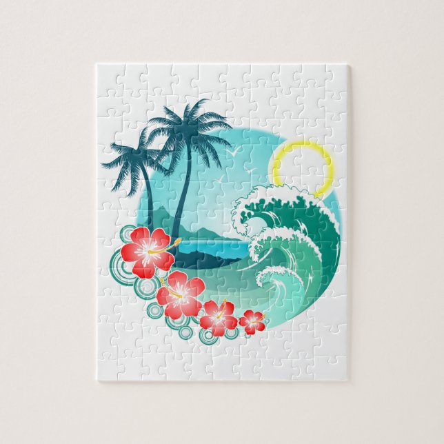 Hawaiianska ön 2 pussel (Vertikal)