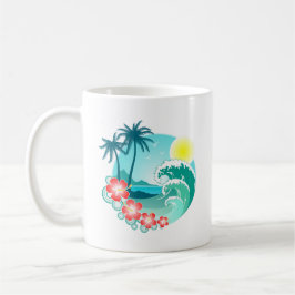 Hawaiianska ön 3 kaffemugg