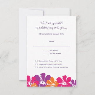 Hawaiianska RSVP-kort med kuvert OSA Kort
