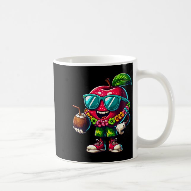 Hawaiianska solglasögon Dricker kokosnöt sommar le Kaffemugg (Höger)