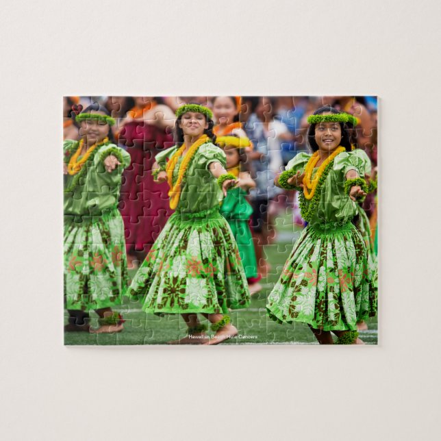 Hawaiianska strand Hula-dansare Pussel (Horisontell)