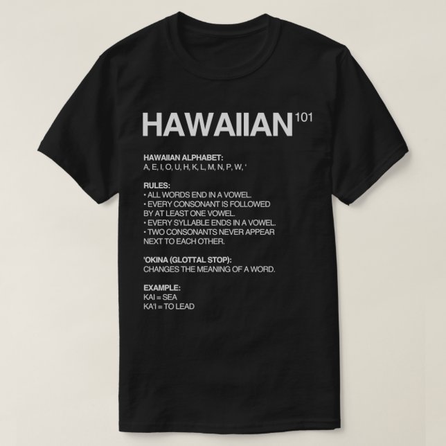 Hawaiianska T Shirt (Design framsida)