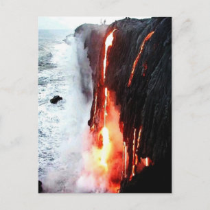 Hawaiianska Volcano Lava-vykort Vykort