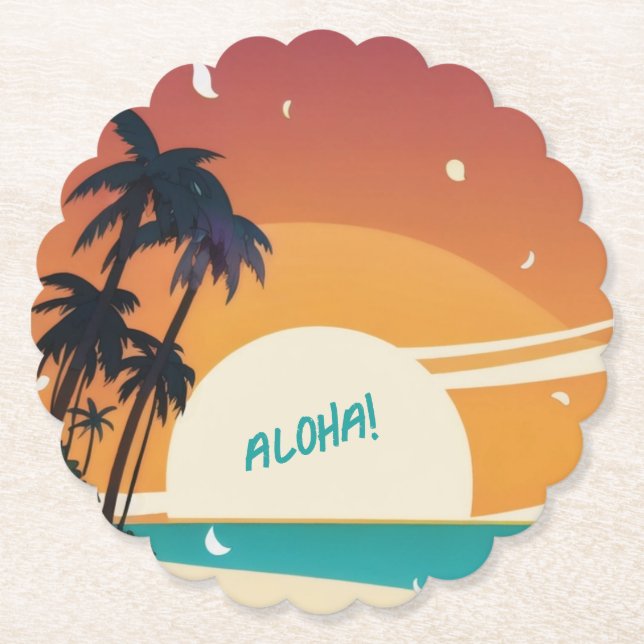 Hawaiianskt/Aloha/Tropiskt/strand Underlägg Papper (Framsida)