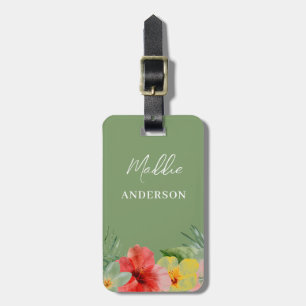 Hawaiianskt blomster bagagebricka