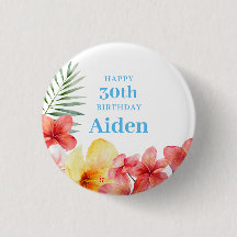 Hawaiianskt blomsterfödelsedags-