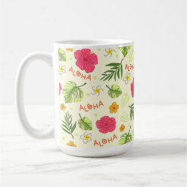 Hawaiianskt blomstergods hibiskus tropisk mugg