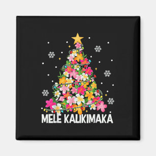 Hawaiianskt blomsterjulgran Mele Kalikimaka Jul Magnet