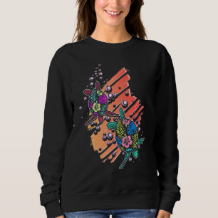 Hawaiianskt blomstertyg havssköldpadda hav havsliv t shirt