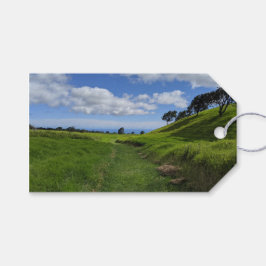 Hawaiianskt foto på naturlandskap presentetikett