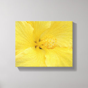 Hawaiianskt Gult Hibiskus Finkonstfoto Canvastryck
