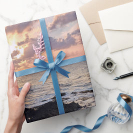 Hawaiianskt havs solnedgångslandskap foto presentpapper