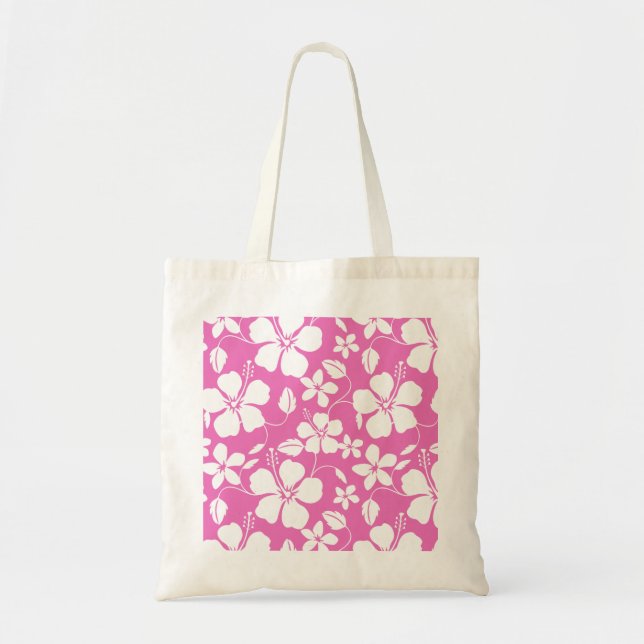 Hawaiianskt Hula (Hibiskus) Rosa Tygkasse (Framsidan)