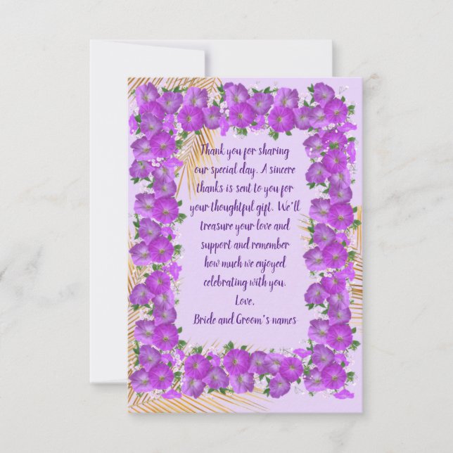 Hawaiianskt Lei Bröllop Tacksamhetskort Tack Kort (Framsida)