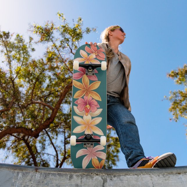 Hawaiianskt lei mini skateboard bräda 18,5 cm (Utomhus 1)