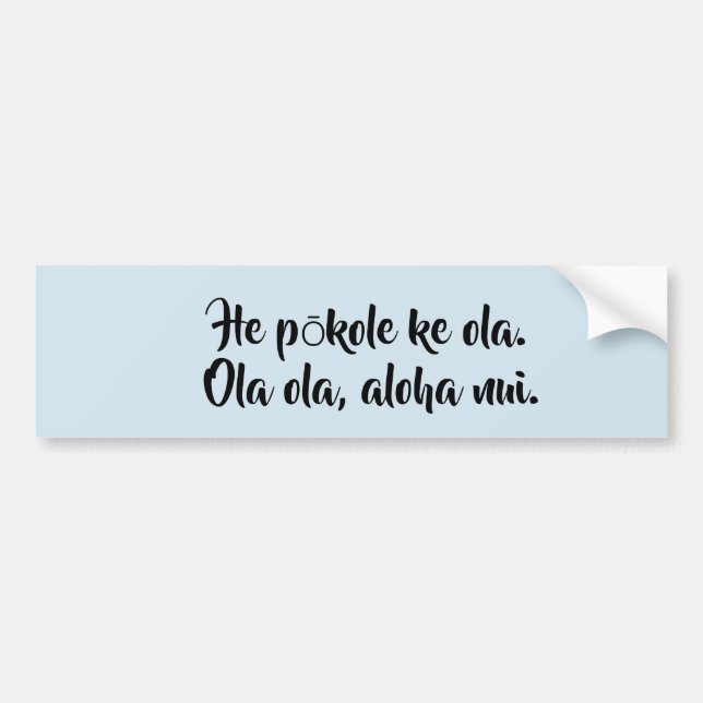 Hawaiianskt - Livet är kort Bildekal (Framsidan)