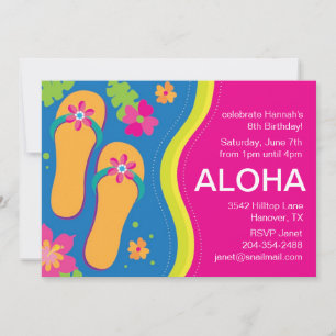 Hawaiianskt Luau-fest-inbjudan Inbjudningar