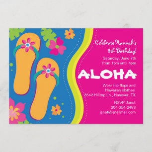 Hawaiianskt Luau-fest-inbjudan Inbjudningar