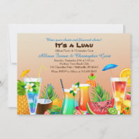 Hawaiianskt Luau-inbjudan