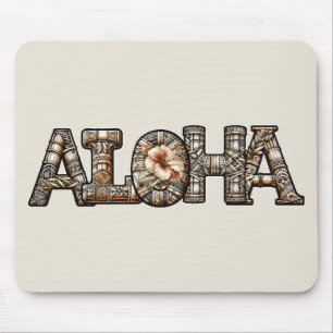 Hawaiianskt polynesiskt Aloha-bambuutseende Musmatta
