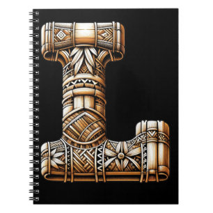 Hawaiianskt polynesiskt Aloha-brev L Anpassad init Anteckningsbok