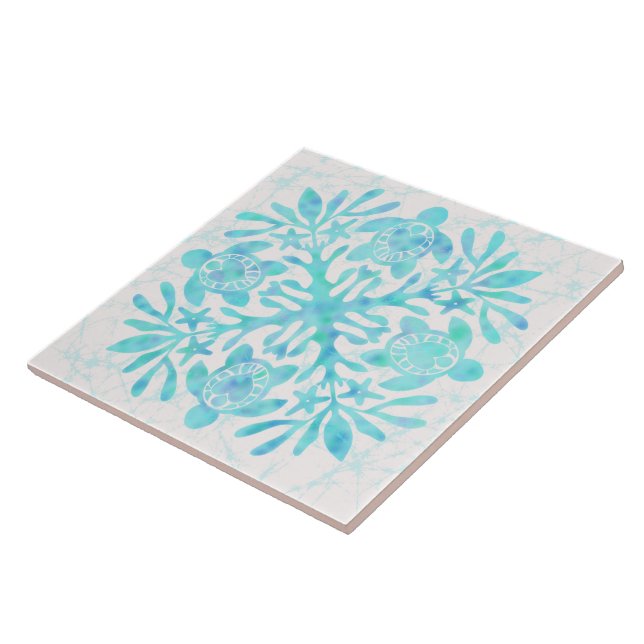 Hawaiianskt quilt honu kakelplatta (Sidan)