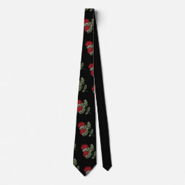 Hawaiianskt rött Lehua akvarell tropiskt blommotiv Slips