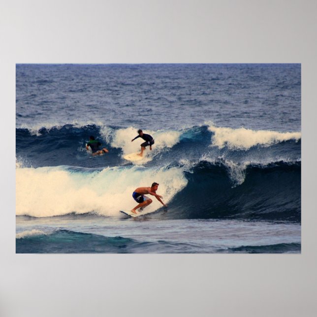 Hawaiianskt surftryck poster (Framsidan)