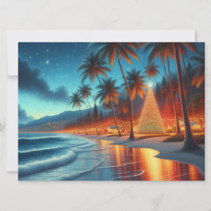 Hawaiianskt/Tropiskt jul Julkort