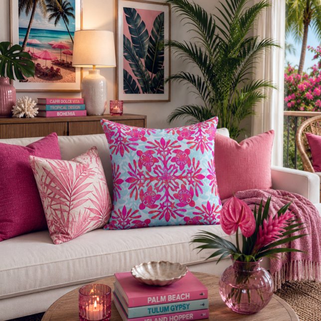 Hawaiianskt tryck quilt honu sköldpadda batik kudde (Skapare uppladdad)