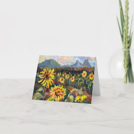 Hawaiiansolros med berg mallkort kort