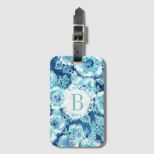 Hawaiibo för blått för MonogramHIBISKUSSKOTTPENGAR