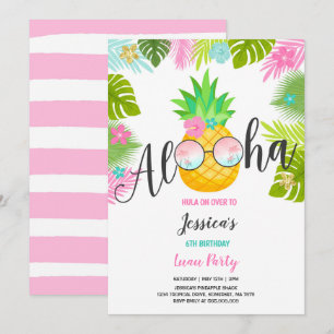 Hawaiibo Luau för ananas för Luau Inbjudningar