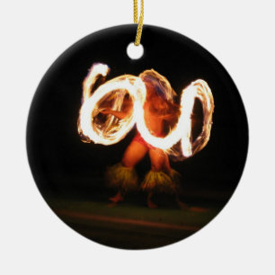 Hawaiibon avfyrar dans julgransprydnad keramik