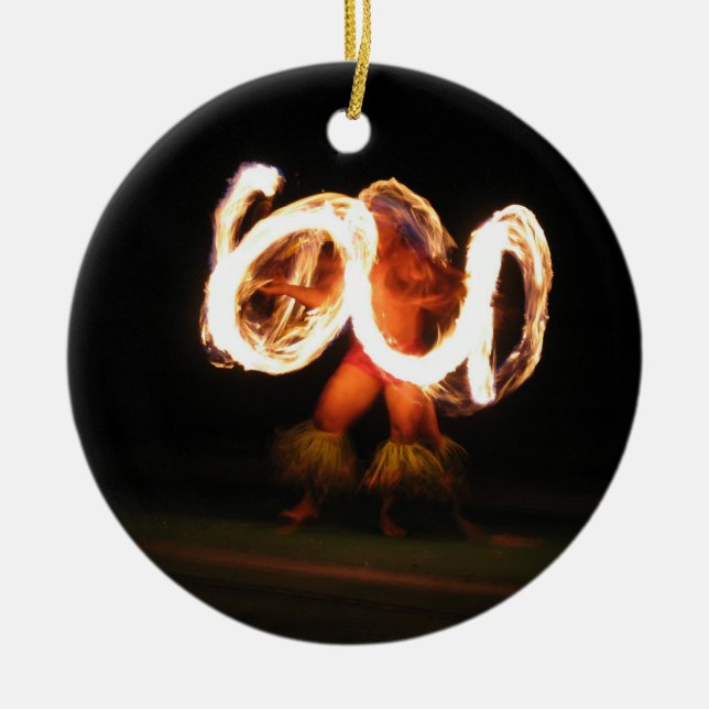 Hawaiibon avfyrar dans julgransprydnad keramik (Framsidan)