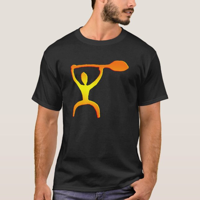 Hawaiibon paddlar manpetroglyphen - T-tröja Tee (Framsida)
