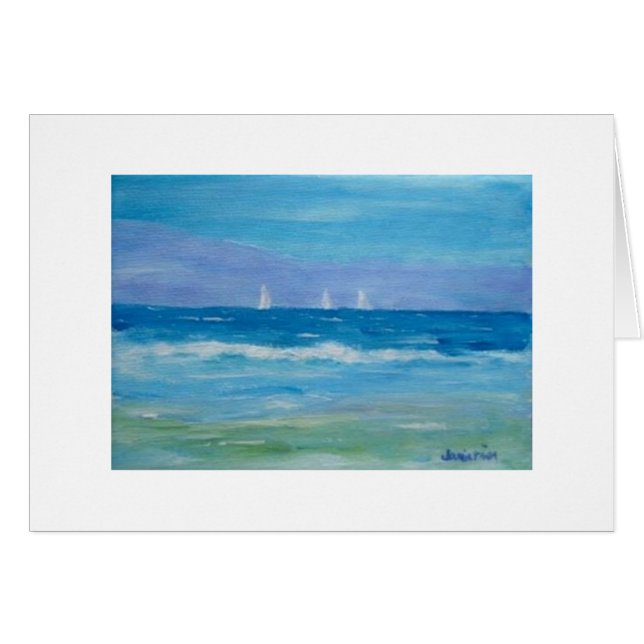 Hawaiibon seglar hälsningskort (Framsidan Horizontal)
